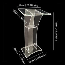 Load image into Gallery viewer, Clear Podium with Light: Acrylic Podium Stand Pulpits for Churches, Portable Lecterns, Podium, Pulpit
