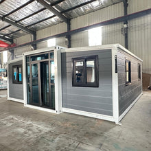 将图片加载到图库查看器,Outdoor Tiny Home Mobile Expandable Plastic Prefabricated House, Modern Sturdy Steel Storage House with Lockable Door and Windows