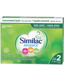 Cargar imagen en el visor de la galería, Similac Advance Step 2 Non-GMO Baby Formula, Concentrated Liquid, 12 x 385 mL, 6-24 Months