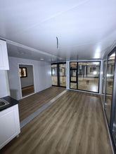 Load image into Gallery viewer, Portable Prefabricated Tiny Home, Foldable, Expandable Container with 1 Bathroom, 2 Bedrooms, Living Room and Open Kitchen.Modern Design, Mobile Expandable House. (White 20x40ft)