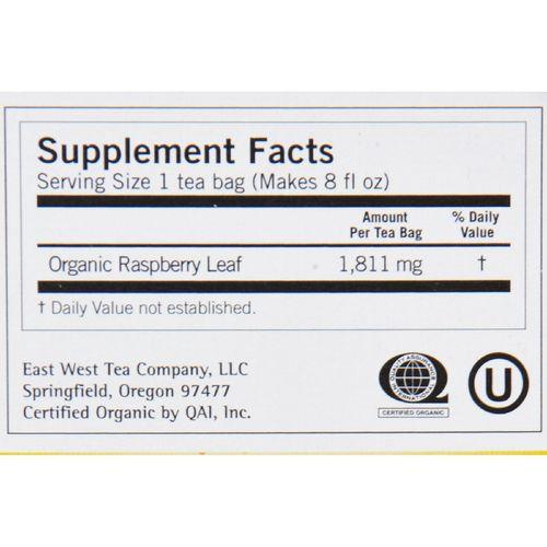 Yogi Organic Woman's Herbal Tea Raspberry Leaf - 16 Tea Bags - Case of 6