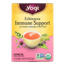 Cargar imagen en el visor de la galería, Yogi Immune Support Herbal Tea Echinacea - 16 Tea Bags - Case of 6