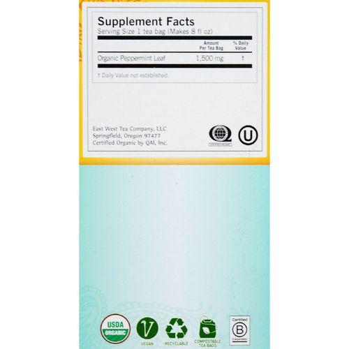 Yogi Organic Herbal Tea Caffeine Free Purely Peppermint - 16 Tea Bags - Case of 6