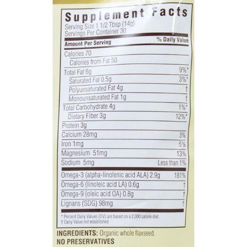 Spectrum Essentials Organic Whole Flaxseed - 15 oz