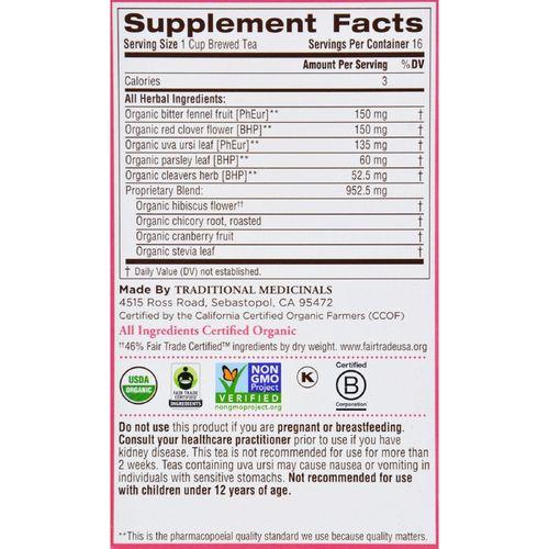 Traditional Medicinals Organic Weightless Cranberry Herbal Tea - 16 Tea Bags - Case of 6