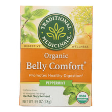 將圖片載入圖庫檢視器 Traditional Medicinals Belly Comfort Peppermint - Caffeine Free - Case of 6 - 16 Bags