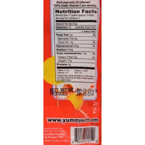 Yummy Earth Organic Lollipops Assorted Flavors - 3 oz - Case of 6