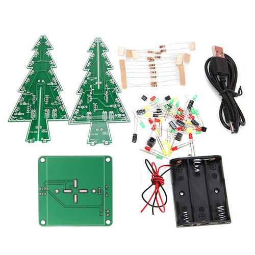 Geekcreit? DIY Christmas Tree LED Flash Kit 3D Electronic Learning Kit
