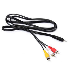 将图片加载到图库查看器,5ft/1.5m 2.5mm Jack Male Plug To 3 RCA Male Phono Audio Video AV Out Cable
