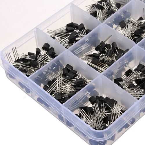 Geekcreit? 600pcs 15 Kinds Of Values Transistor TO-92 NPN PNP Kit Set 30-160V 50-1000mA NPN / PNP
