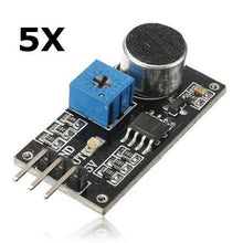 Load image into Gallery viewer, 5Pcs Sound Detection Voice Sensor Module LM393 Chip Electret Microphone
