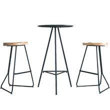 Load image into Gallery viewer, Iron Bar Table Chair Wrought Iron Home High Foot Small Round Table Balcony Outdoor Leisure Bar Coffee Table