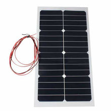 Cargar imagen en el visor de la galería, 20W 12V 54CM x 28CM Photovoltaic semi flexible Solar Panel With 3M Cable
