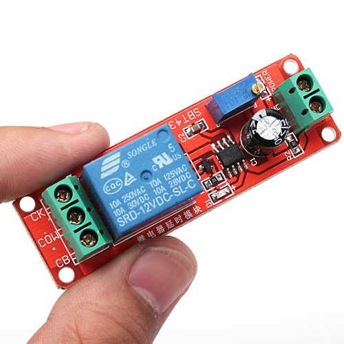 5pcs Delay Timer Switch Adjustable 0-10sec With NE555 Electrical Input 12V 10A