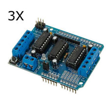 將圖片載入圖庫檢視器 3Pcs Motor Driver Shield L293D Module Duemilanove Mega / UNO Geekcreit for Arduino - products that work with official Arduino boards