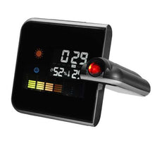 Load image into Gallery viewer, Digital LCD Time Projector Snooze Alarm Clock Temperature Weather Humidity LED