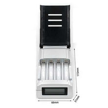 Load image into Gallery viewer, 4 Slots LCD Display Smart Intelligent Battery Charger for AA / AAA NiCd NiMh Rechargeable Batteries