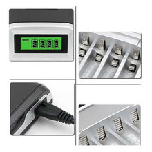 Load image into Gallery viewer, 4 Slots LCD Display Smart Intelligent Battery Charger for AA / AAA NiCd NiMh Rechargeable Batteries