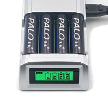 Load image into Gallery viewer, 4 Slots LCD Display Smart Intelligent Battery Charger for AA / AAA NiCd NiMh Rechargeable Batteries