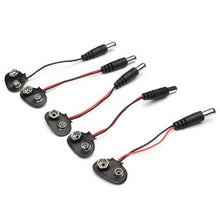 Cargar imagen en el visor de la galería, 25pcs DC 9V Battery Button Power Cable Tieline For