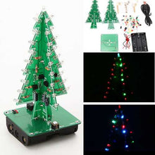 將圖片載入圖庫檢視器 3Pcs Geekcreit? DIY Christmas Tree LED Flash Kit 3D Electronic Learning Kit