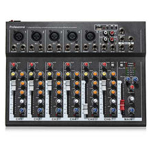Cargar imagen en el visor de la galería, EL MPortable 7 Channel Professional Live Studio Audio Mixer USB Mixing Console KTV DJ Karaoke