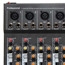 Cargar imagen en el visor de la galería, EL MPortable 7 Channel Professional Live Studio Audio Mixer USB Mixing Console KTV DJ Karaoke