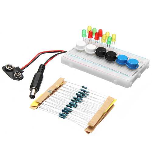 Basic Starter Kit UNO R3 Mini Breadboard LED Jumper Wire Button With Box For Geekcreit for Arduino - products that work with official Arduino boards