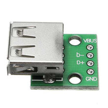Load image into Gallery viewer, 5pcs USB 2.0 Female Head Socket To DIP 2.54mm Pin 4P Adapter Board