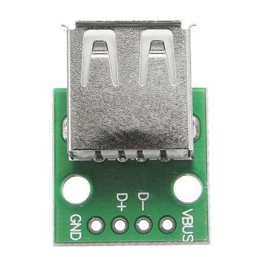 5pcs USB 2.0 Female Head Socket To DIP 2.54mm Pin 4P Adapter Board