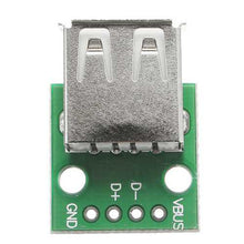 Load image into Gallery viewer, 5pcs USB 2.0 Female Head Socket To DIP 2.54mm Pin 4P Adapter Board