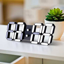 Load image into Gallery viewer, Large Modern Digital Led Skeleton Wall Clock With Date Timer 24/12 Hour Temperature Display Remote Control