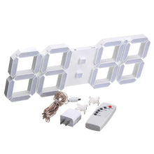 Load image into Gallery viewer, Large Modern Digital Led Skeleton Wall Clock With Date Timer 24/12 Hour Temperature Display Remote Control