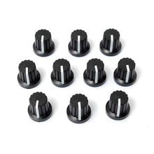 将图片加载到图库查看器,50pcs 6mm Shaft Hole Dia Plastic Threaded knurled Potentiometer Button Cap