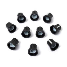 将图片加载到图库查看器,50pcs 6mm Shaft Hole Dia Plastic Threaded knurled Potentiometer Button Cap