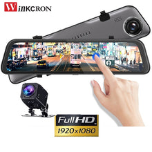 将图片加载到图库查看器,IPS Touch Car DVR Camera Rearview Mirror Front 2K 2560x1440P Back Full HD 1080P Dual Dash Cam Video Recorder DVR Recording