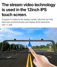将图片加载到图库查看器,IPS Touch Car DVR Camera Rearview Mirror Front 2K 2560x1440P Back Full HD 1080P Dual Dash Cam Video Recorder DVR Recording