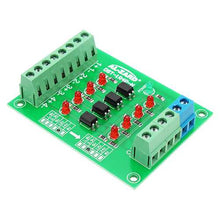 Load image into Gallery viewer, 24V To 5V 4 Channel Optocoupler Isolation Board Isolated Module PLC Signal Level Voltage Converter Board 4Bit
