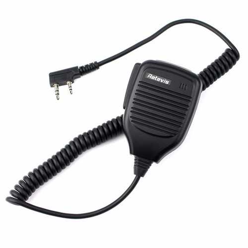 Retevis 2Pin PTT Speaker Microphone Walkie Talkie Mic Accessories For Baofeng BF-888S RT5R H777 For Kenwood Radio C9001