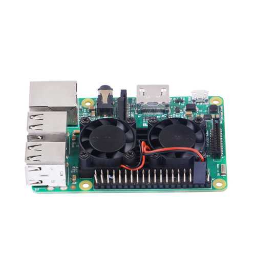 Reroflag Nespi Ultimate Cooling Fan Kit Dual Fans + Heatsinks For Raspberry Pi 3/2/B+