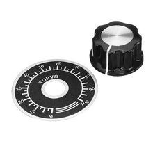 Cargar imagen en el visor de la galería, 10 Sets MF-A03 Bakelite Potentiometer Knob Cap Hat + 0-100 Digital Dial Scale Plate