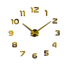 Charger l'image dans la galerie, 3D Frameless Wall Clock Modern Mute Large Mirror Surface DIY Room Home Office Decorations