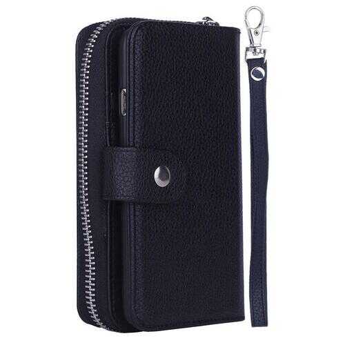 iPhone 6/6 Plus Clutch Purse with Detachable Phone Case -Color: Black, Style: iPhone 6 Plus