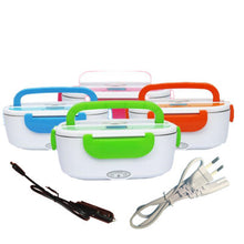 将图片加载到图库查看器,12V 24V/110V 220V  Portable Dual Use Home Car Truck Electric Heating Lunch Box Thermal Food Warmer Container Mini Rice Cooker