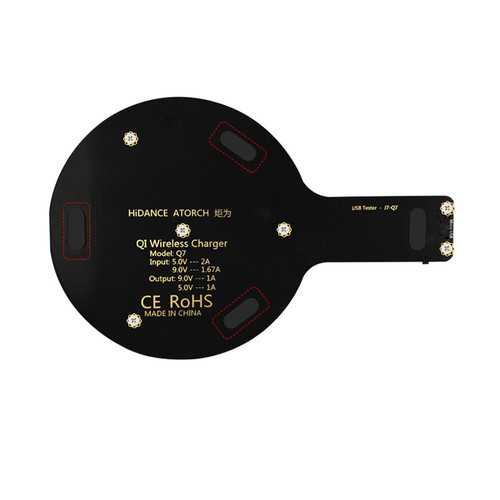 Qi QC2.0/3.0 Wireless 10W Fast Charger Mobile Phone Tester For Apple Huawei Voltage and Current Display
