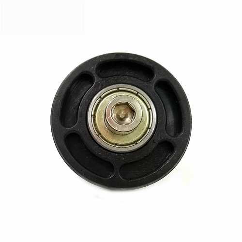 2Pcs Black Rubber Bearing Wheels for Chassis Tank Car