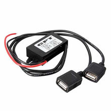 Load image into Gallery viewer, 3pcs 3A 15W DC 12V To DC 5V Dual USB Power Charger Adapter Converter Module