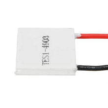 Cargar imagen en el visor de la galería, 5pcs TES1-4903 20x20x3.6mm 5V 3A Thermoelectric Cooler Semiconductor Refrigeration Film Heatsink Peltier Plate Module