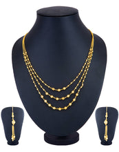 Cargar imagen en el visor de la galería, Classic 3 String Gold Plated Necklace Set
