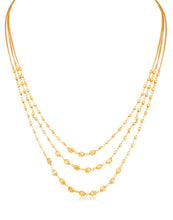 Cargar imagen en el visor de la galería, Classic 3 String Gold Plated Necklace Set